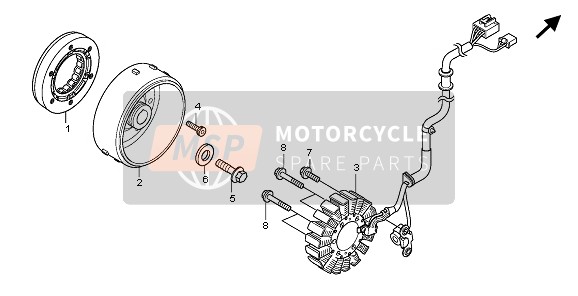 Honda SH300A 2011 Generador para un 2011 Honda SH300A